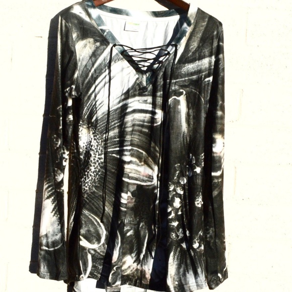 Floral Tunic Cotton Flowers Shirt Prairie Blouse Gorham Cottagecore Tunic Tie - Picture 2 of 8